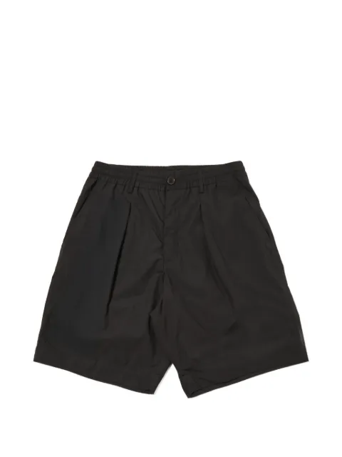 Universal Works elasticated-waist pleated shorts Black 34152