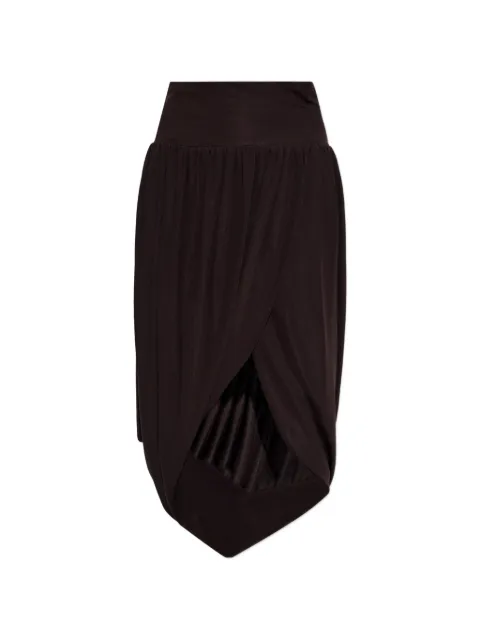 Alaïa draped midi skirt Brown AA9J2489J077C