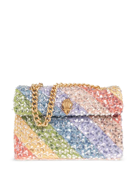 Kurt Geiger London Kensington sequin-embellished shoulder bag Blue KENSINGTONBAGL
