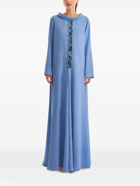 Gemy Maalouf embroidered maxi dress Blue GMCP267884KF1
