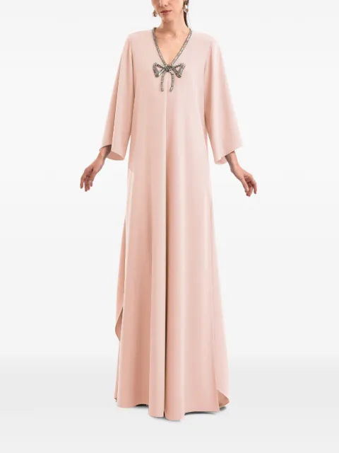 Gemy Maalouf crystal-bow maxi dress Pink GMCP267882KF1