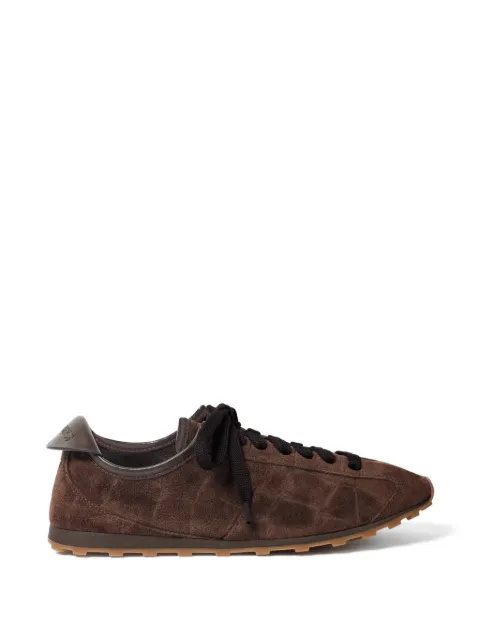 Jacquemus The Tennis croc-effect suede sneakers Brown 26EFOM00175AC