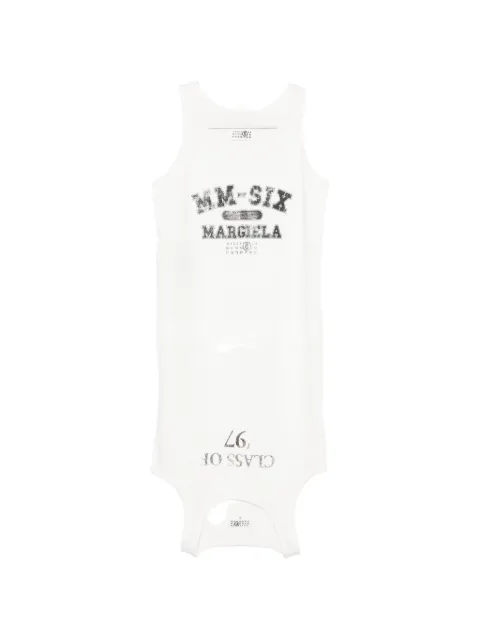MM6 Maison Margiela printed mini dress White S52DD0076M20050