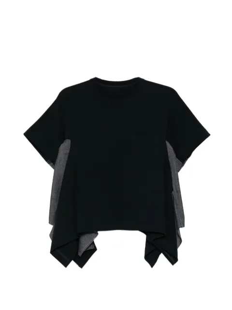 sacai exposed-seam cotton T-shirt Blue 2608349