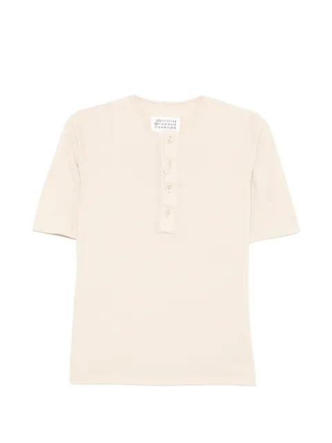 Maison Margiela Henley-neck T-shirt Neutrals S51GL0067S24575119