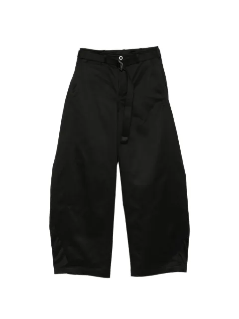 sacai belted cotton trousers Black 2608301