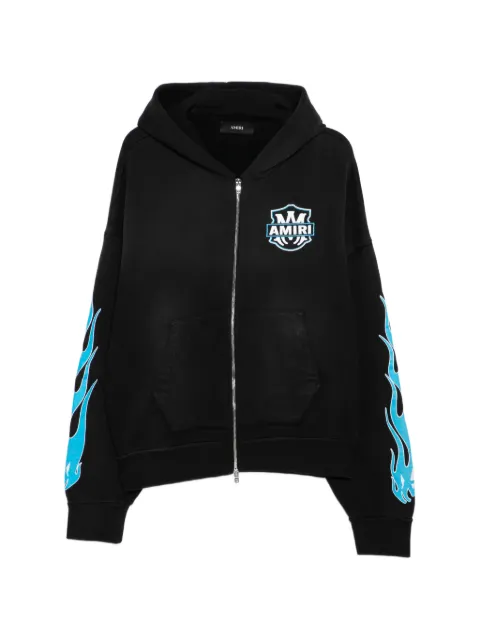 AMIRI MA flames zip hoodie Black AMTOJR1113