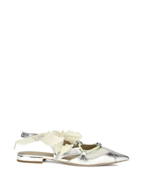 PINKO lace-up point-toe sandals Silver SD0547P049