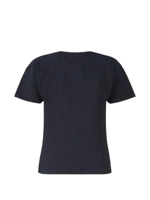 Homme Plissé Issey Miyake pleated T-shirt Black HP67JK521