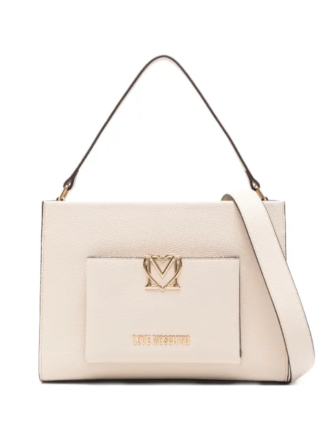Love Moschino logo-plaque tote bag Neutrals JC4125PP1OLM0