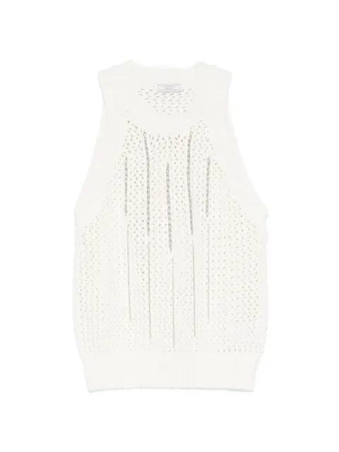 Peserico open-knit vest White A98210F03R09119
