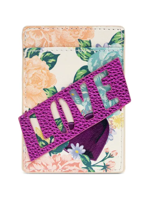 Kurt Geiger London Kensington floral-print card holder Neutrals CCHOLDERKENSINGTONLOVE