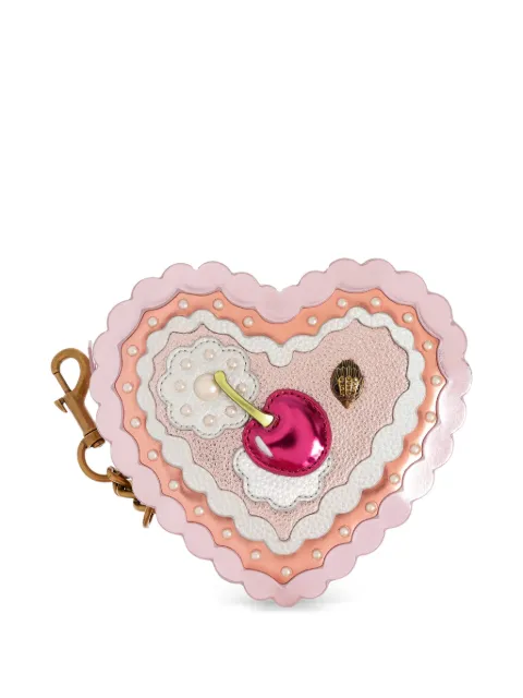 Kurt Geiger London heart-shape cherry-motif bag charm Pink HEARTCAKECHARM