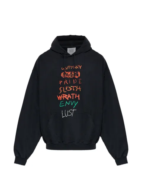 VETEMENTS graphic hoodie Black ME76HD195BX