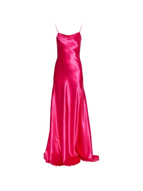 Alaïa spaghetti-strap silk maxi dress Pink AA9R2805W125C