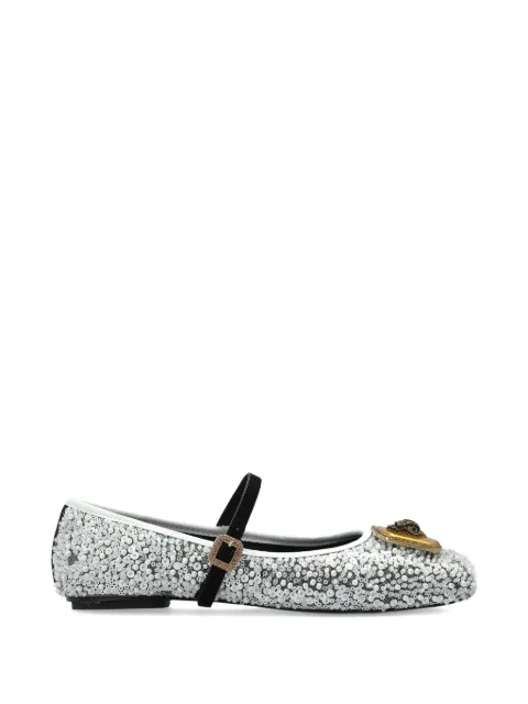 Kurt Geiger London Pimlico embellished ballet flats Grey PIMLICOBALLERINA