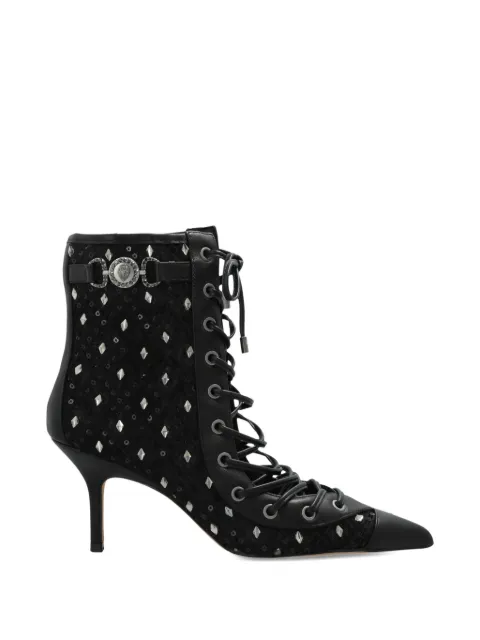 Kurt Geiger London Mansion Corset lace-up ankle boots Black MANSIONCORSETANKLEBOOT