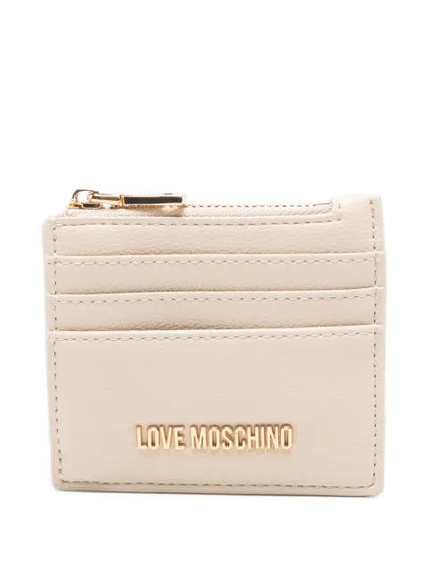 Love Moschino heart zip card holder Neutrals JC5509PP1OLQ0
