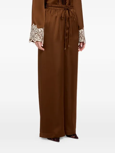 VASILIKI Haneen lace-trim trousers Brown FW25VAS301PANTS