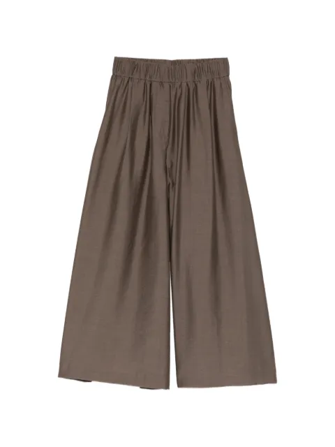 Peserico elasticated-waistband trousers Brown A0413101939