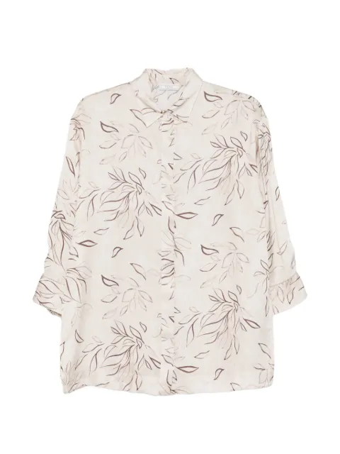 Peserico floral-pattern shirt Neutrals A0640104742