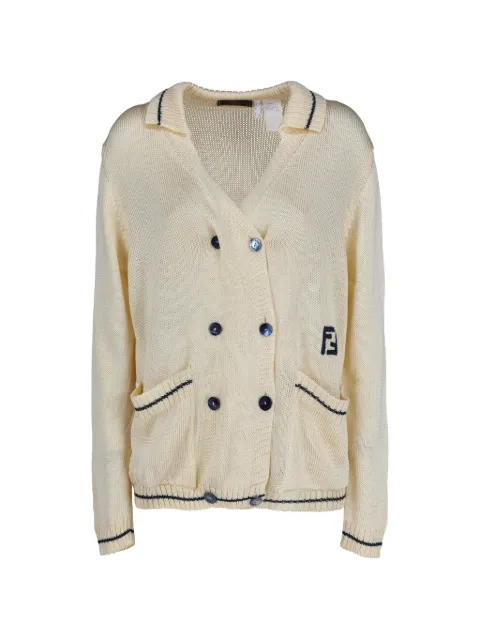 Fendi Pre-Owned double-breasted cardigan Neutrals W251111835