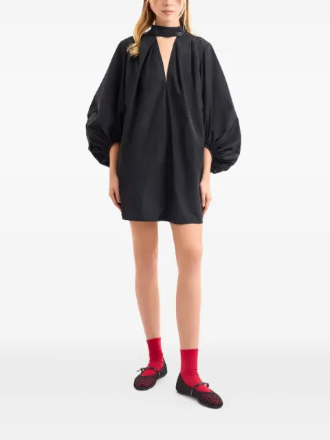 Gemy Maalouf V-neck puff dress Black GMCP267839SD