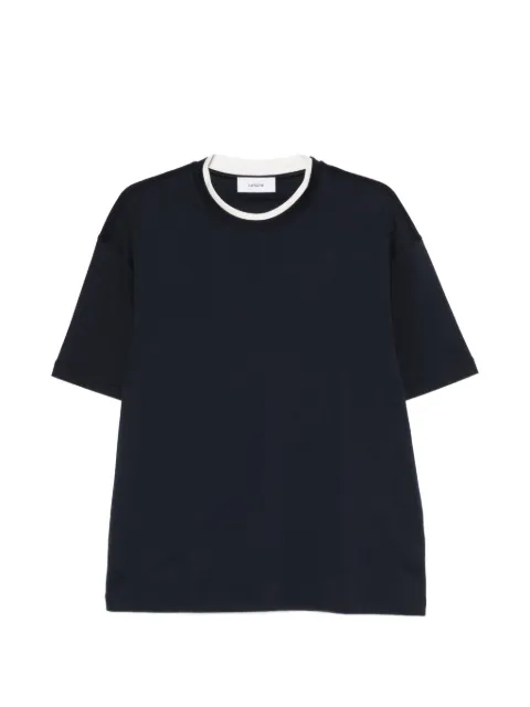 Lardini contrasting-trim T-shirt Blue PALTMC89PA66053