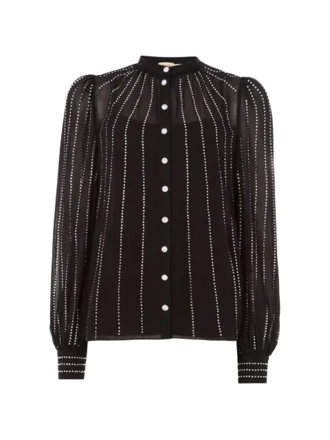 Temperley London Villanelle rhinestone shirt Black 26SVIL55039