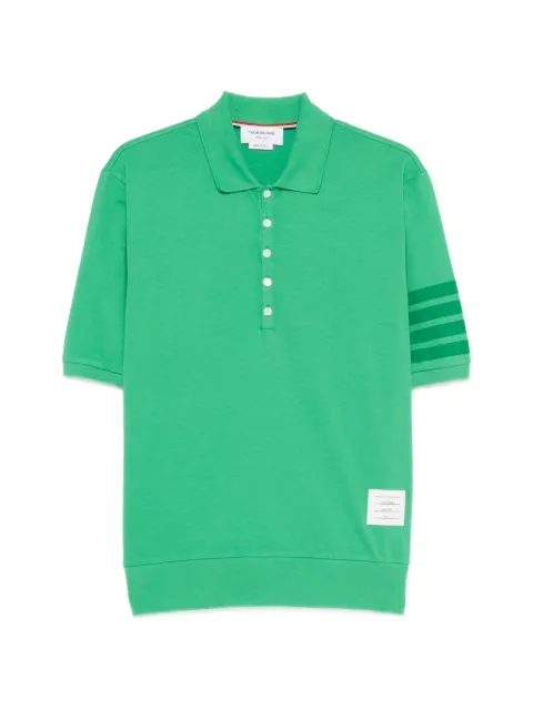 Thom Browne stripe-detail polo shirt Green MJP236AJ0253