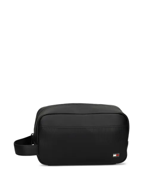 Tommy Hilfiger ribbed zip wash bag Black AM0AM13949