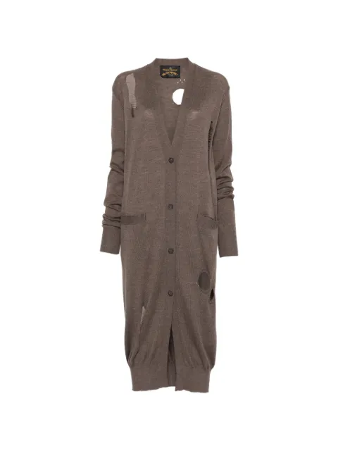 Vivienne Westwood Pre-Owned 2016 button ripped coat Brown VW790AFS