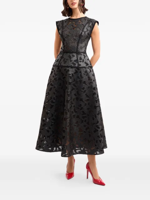 Gemy Maalouf laser-cut midi dress Black GMCP267836MD
