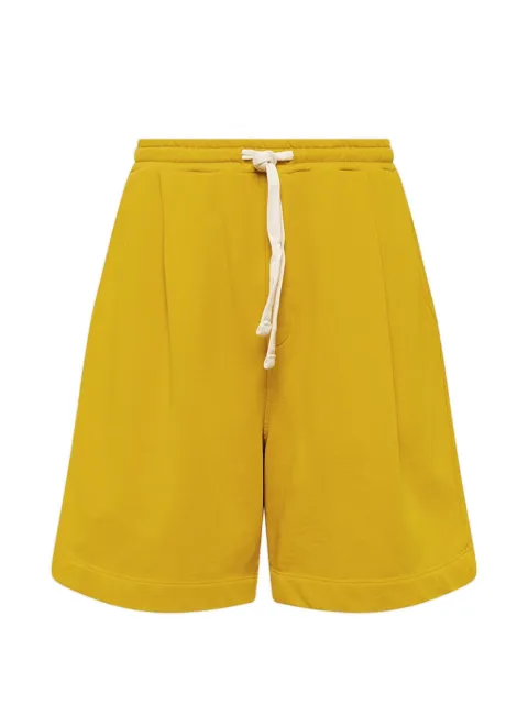 Laneus drawstring fleece shorts Yellow S6LAMAFP103