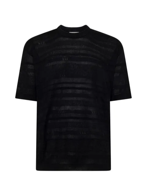 Laneus knitted T-shirt Black S6LAMAKE201