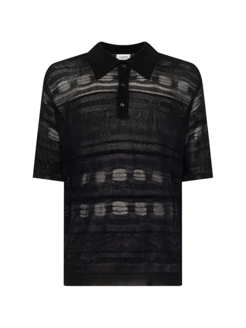 Laneus knitted polo shirt Black S6LAMAKP200