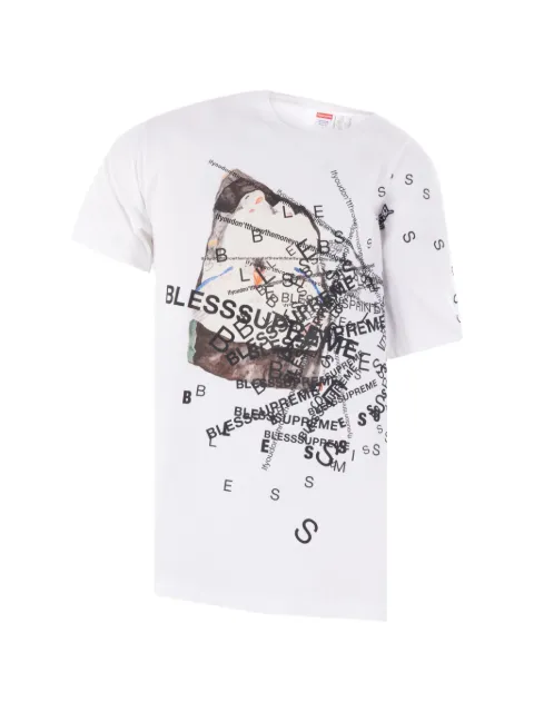 Bless graphic-print short-sleeve T-shirt White SUPREMEBLESSTEEPRINTSUPREMEBLESSWHITE