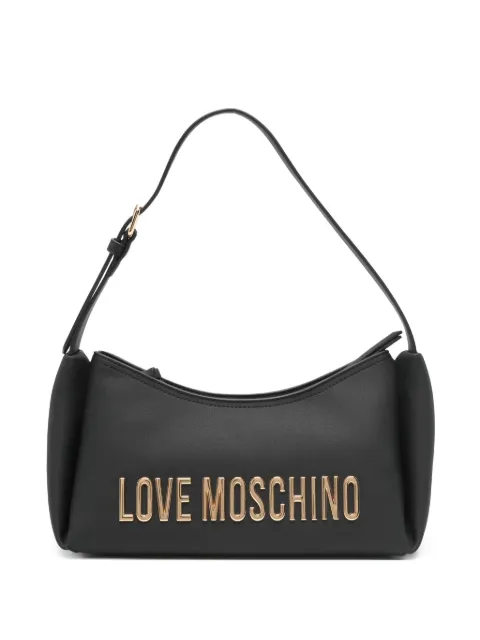 Love Moschino logo-lettering shoulder bag Black JC4106PP1OKD0