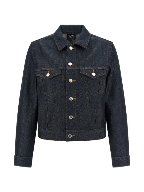 A.P.C. Dion contrast-stitching jacket Blue COGDFF32028