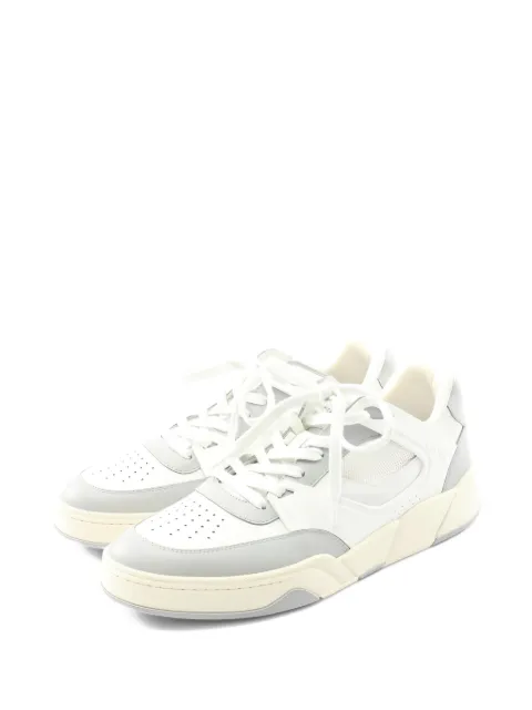 Celine Pre-Owned 2020s triomphe leather sneakers White 1037520