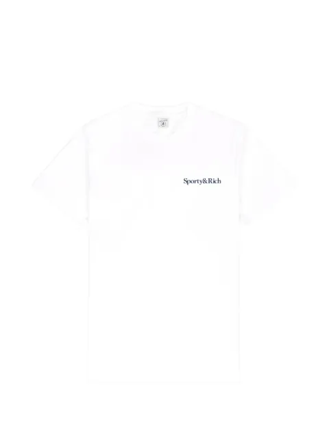 Sporty & Rich logo-detail short-sleeve T-shirt White TO119712300WH01