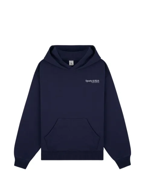 Sporty & Rich logo-detail hoodie Blue ST095710087BL106