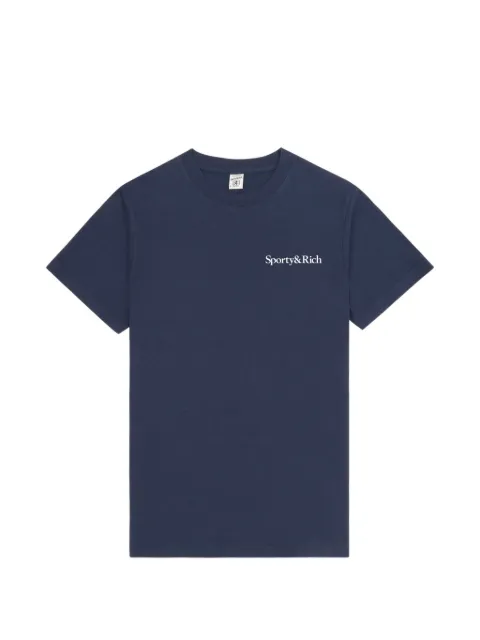 Sporty & Rich short-sleeve logo-detail T-shirt Blue TO119712300BL132
