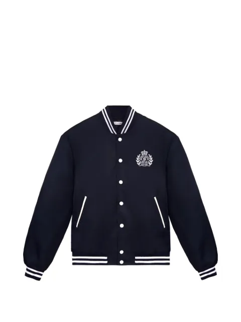 Sporty & Rich cres-detail bomber jacket Blue OW054710243BL107