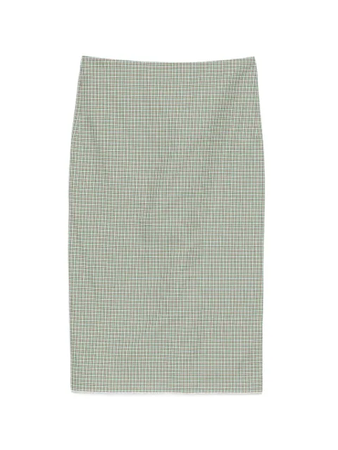 Nº21 check-pattern skirt Green 26EN2M0C0320250