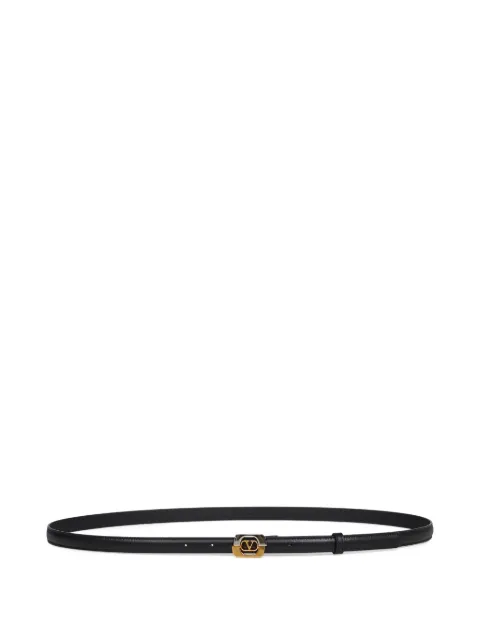 Valentino Garavani V-logo buckle leather belt Black YT0SV0XWN