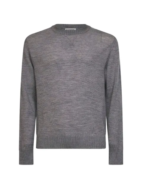 Jil Sander monogram-embroidered crew-neck sweater Grey J47GP0189J14772