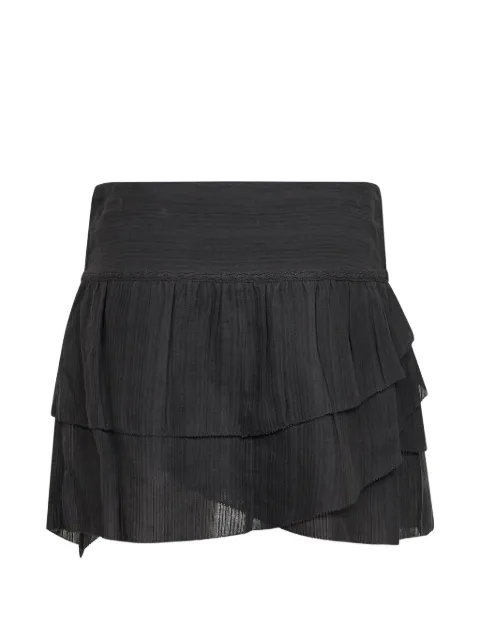 MARANT ÉTOILE asymmetric ruffled skirt Black JU0439FAD1J11E01BK