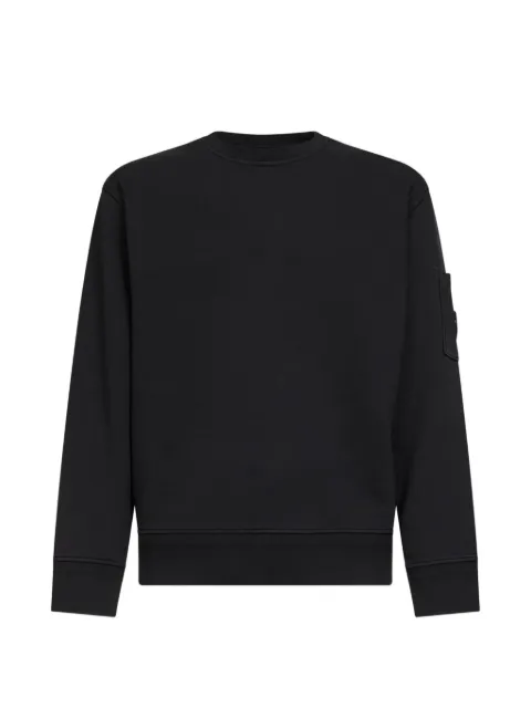 C.P. Company snap-buttoned patch crew-neck sweatshirt Black 20CMSS036A110044G999