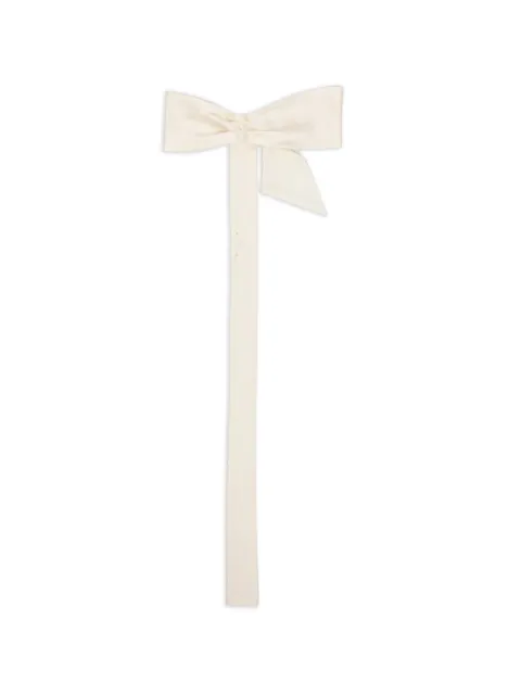 Forte Forte shiny bow scarf Neutrals 14589MYSCARF